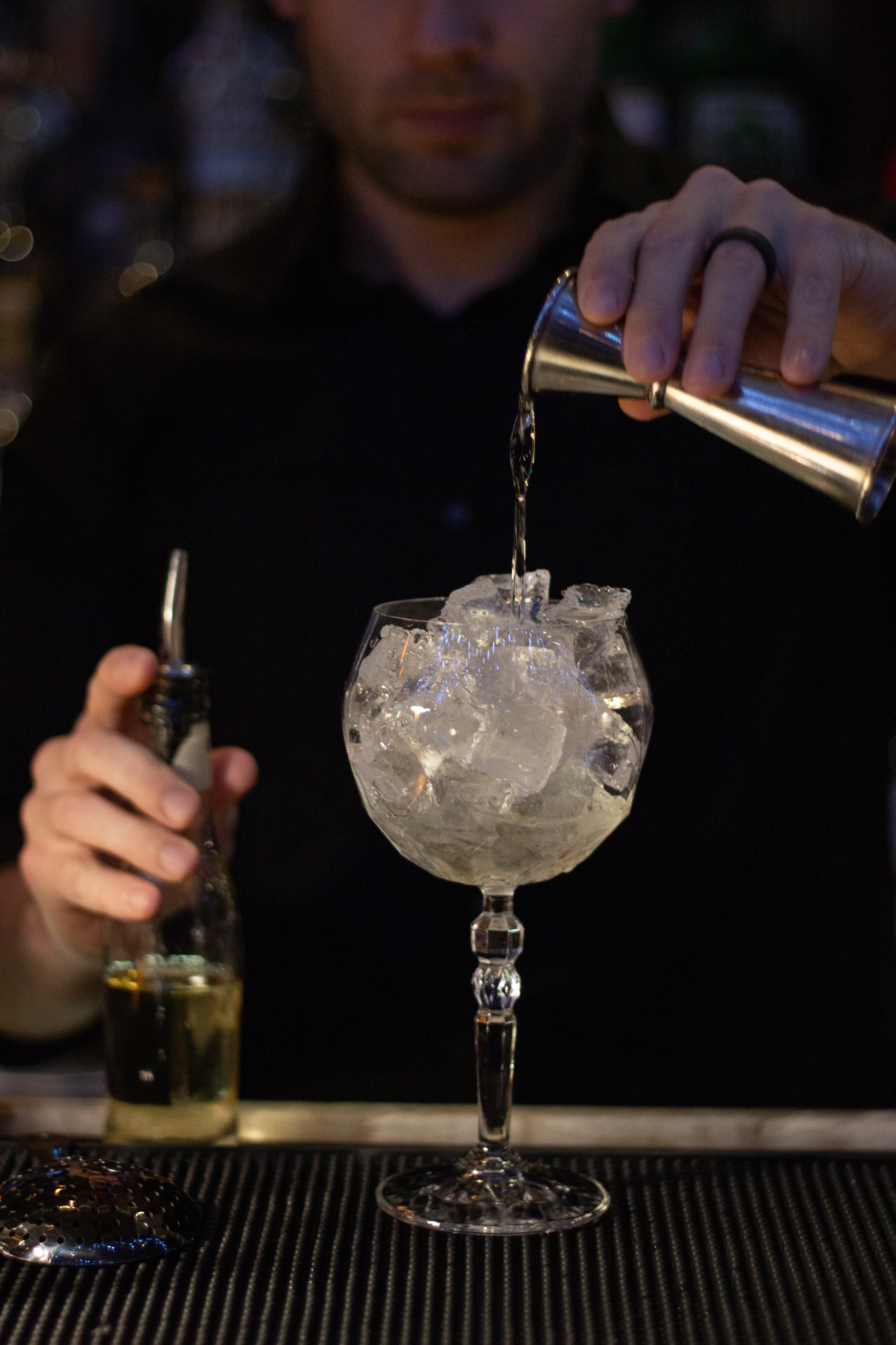 Bartender portrait-style moment